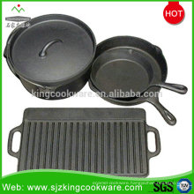 Cast iron outdoor camping cookware